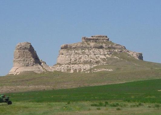 Photograph of Courthouse and Jail Rocks