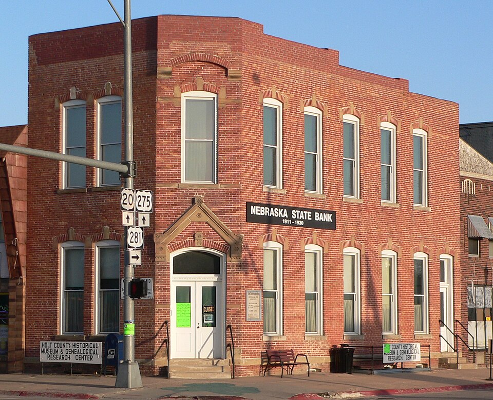 Photograph of Old Nebraska State Bank Building