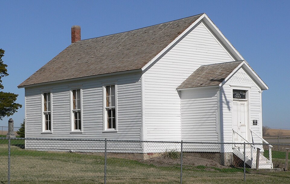 Photograph of First Welsh Calvinistic Methodist Church and Cemetery