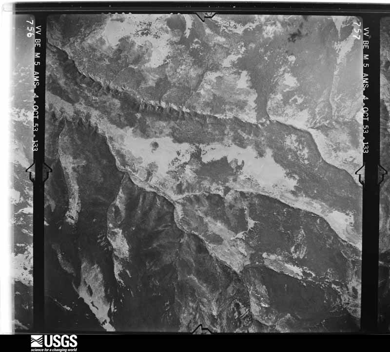 U.S. Geological Survey aerial photograph, 1953-10-04, scale 1:53000