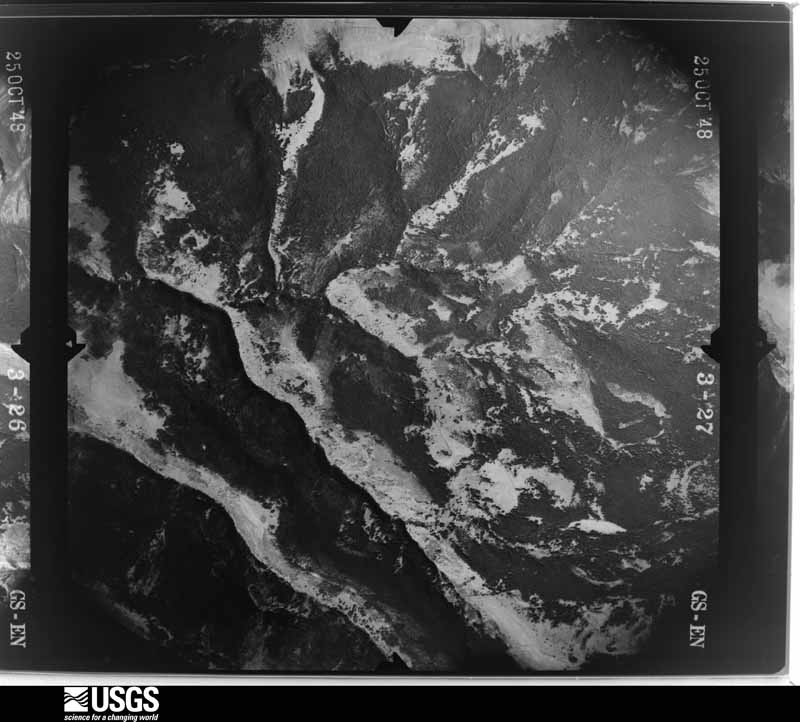 U.S. Geological Survey aerial photograph, 1948-10-25, scale 1:43200