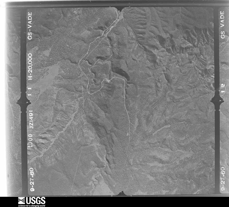 U.S. Geological Survey aerial photograph, 1960-09-27, scale 1:40000