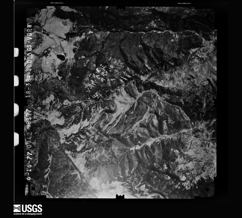 U.S. Geological Survey aerial photograph, 1977-06-16, scale 1:80000