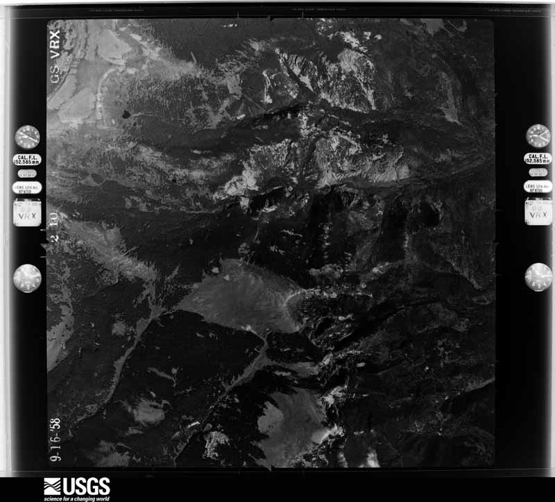 U.S. Geological Survey aerial photograph, 1958-10-03, scale 1:40000