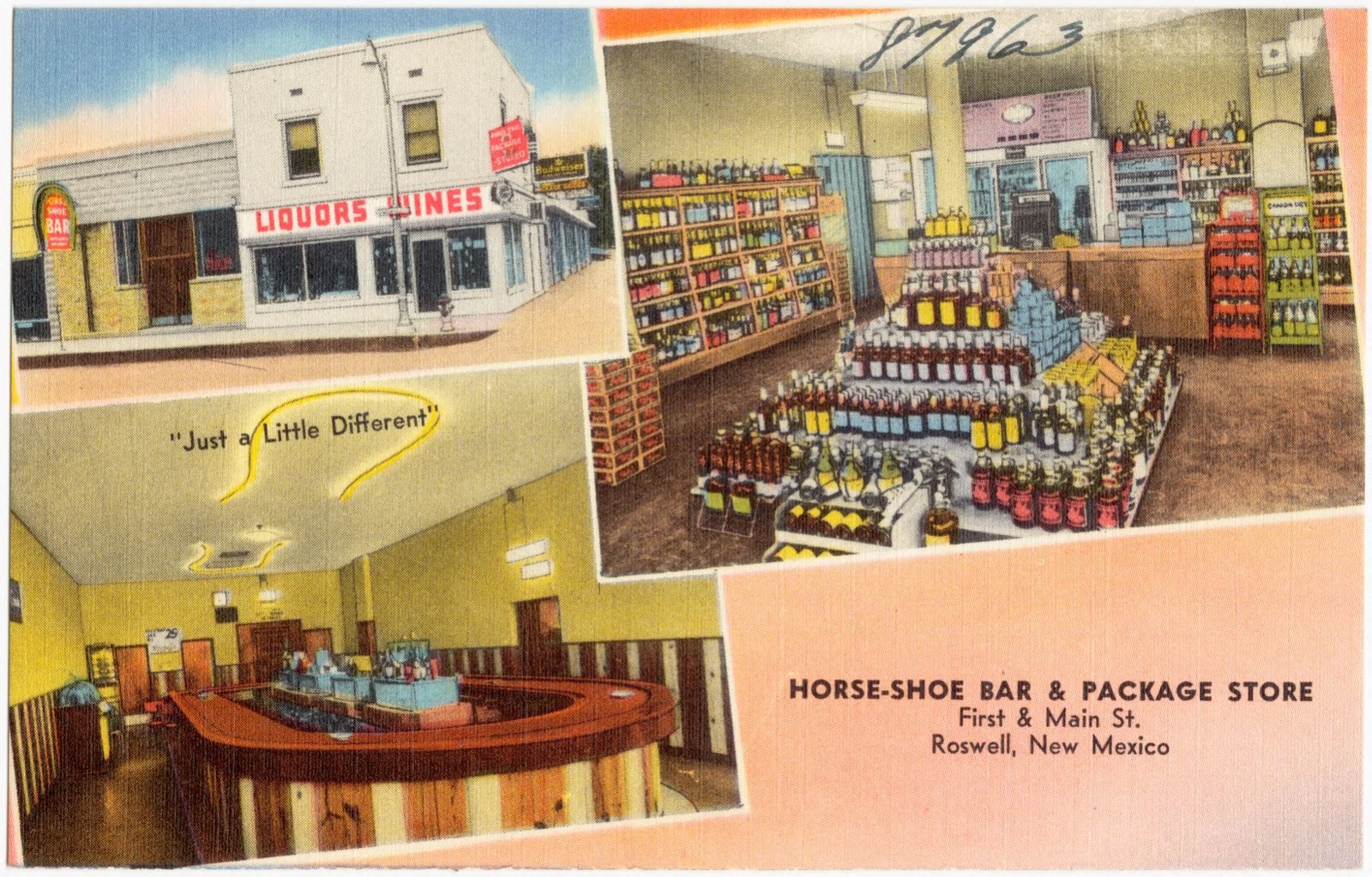 Horse-Shoe Bar & Package Store, First & Main St., Roswell, New Mexico, Boston Public Library - undated
