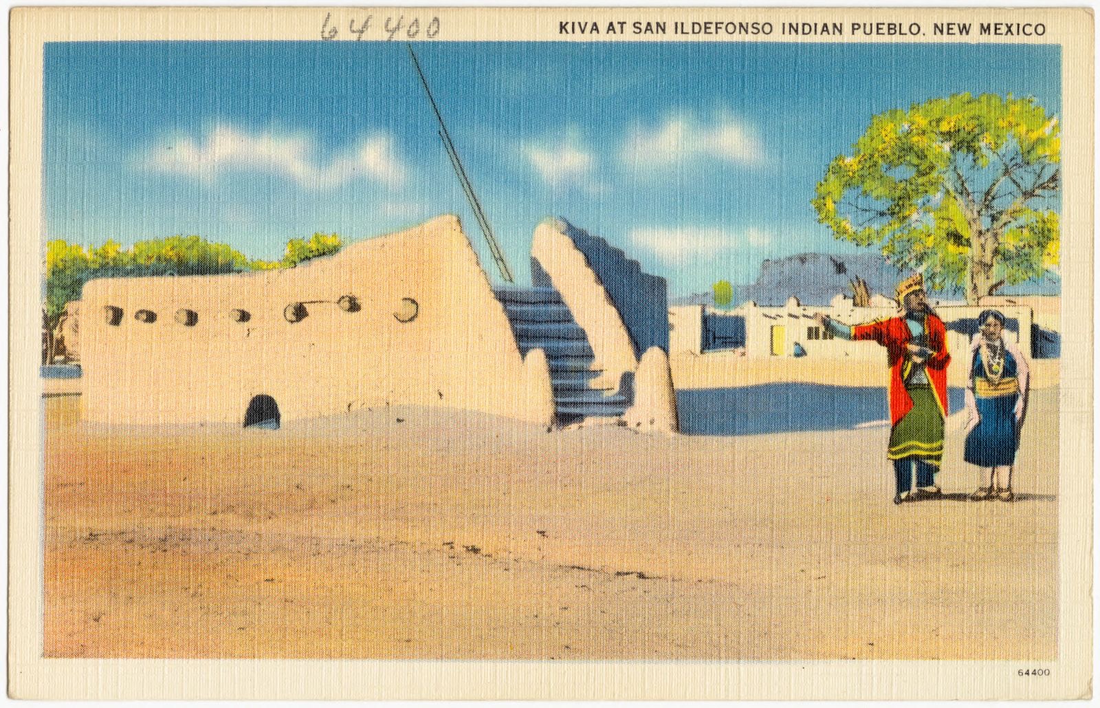 Kiva at San Ildefonso Indian Pueblo, New Mexico, Boston Public Library - undated