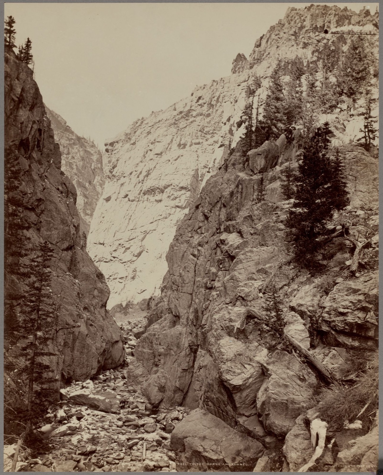 Toltec Gorge and tunnel, Boston Public Library - undated