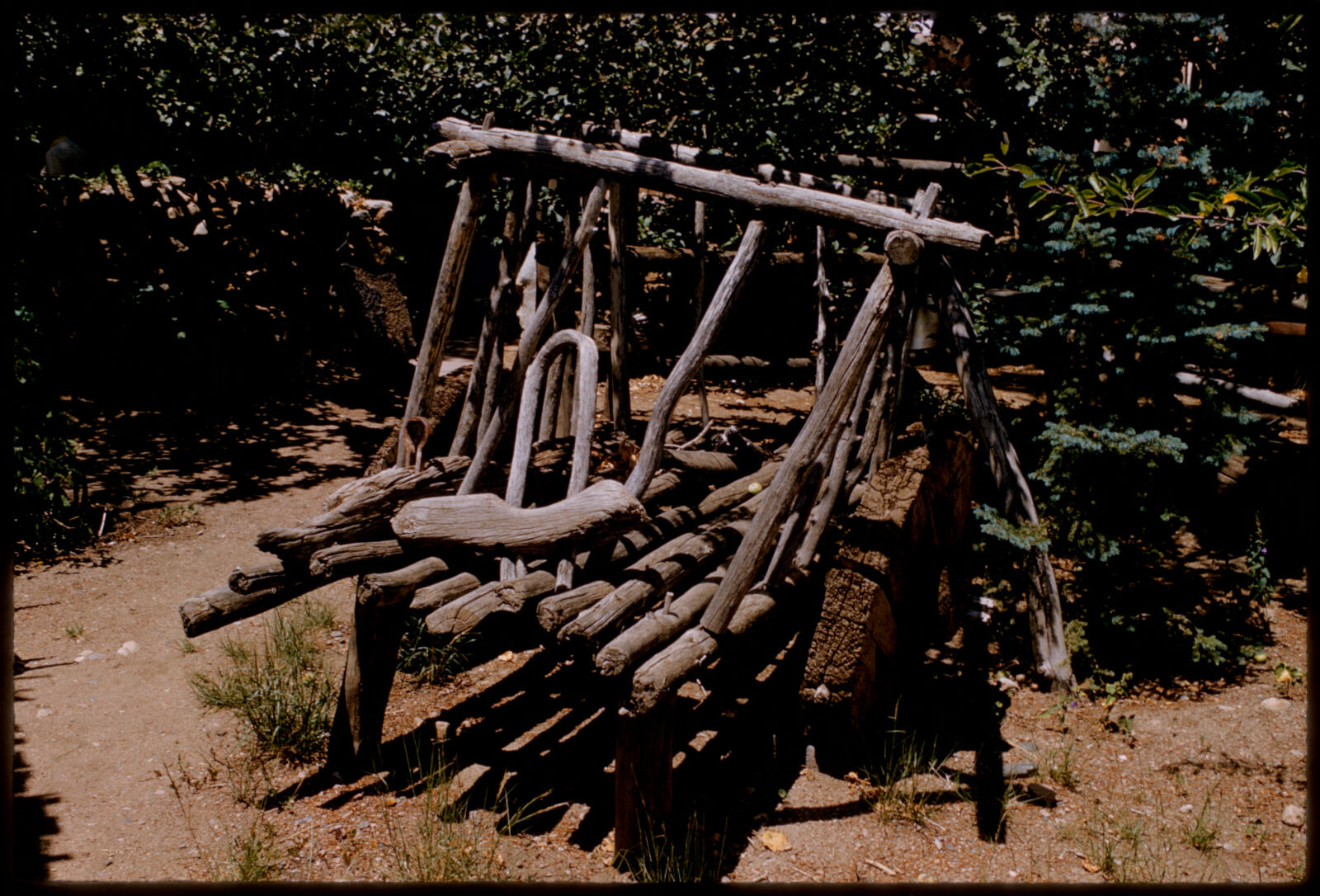 Antique wooden cart, Santa Fe, New Mexico, Boston Public Library - undated