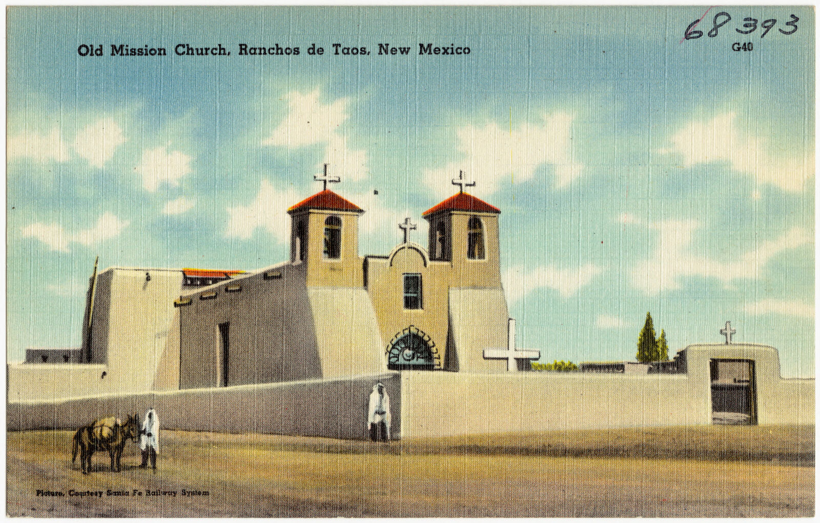 Old Mission Church, Ranchos de Taos, New Mexico, Boston Public Library - undated