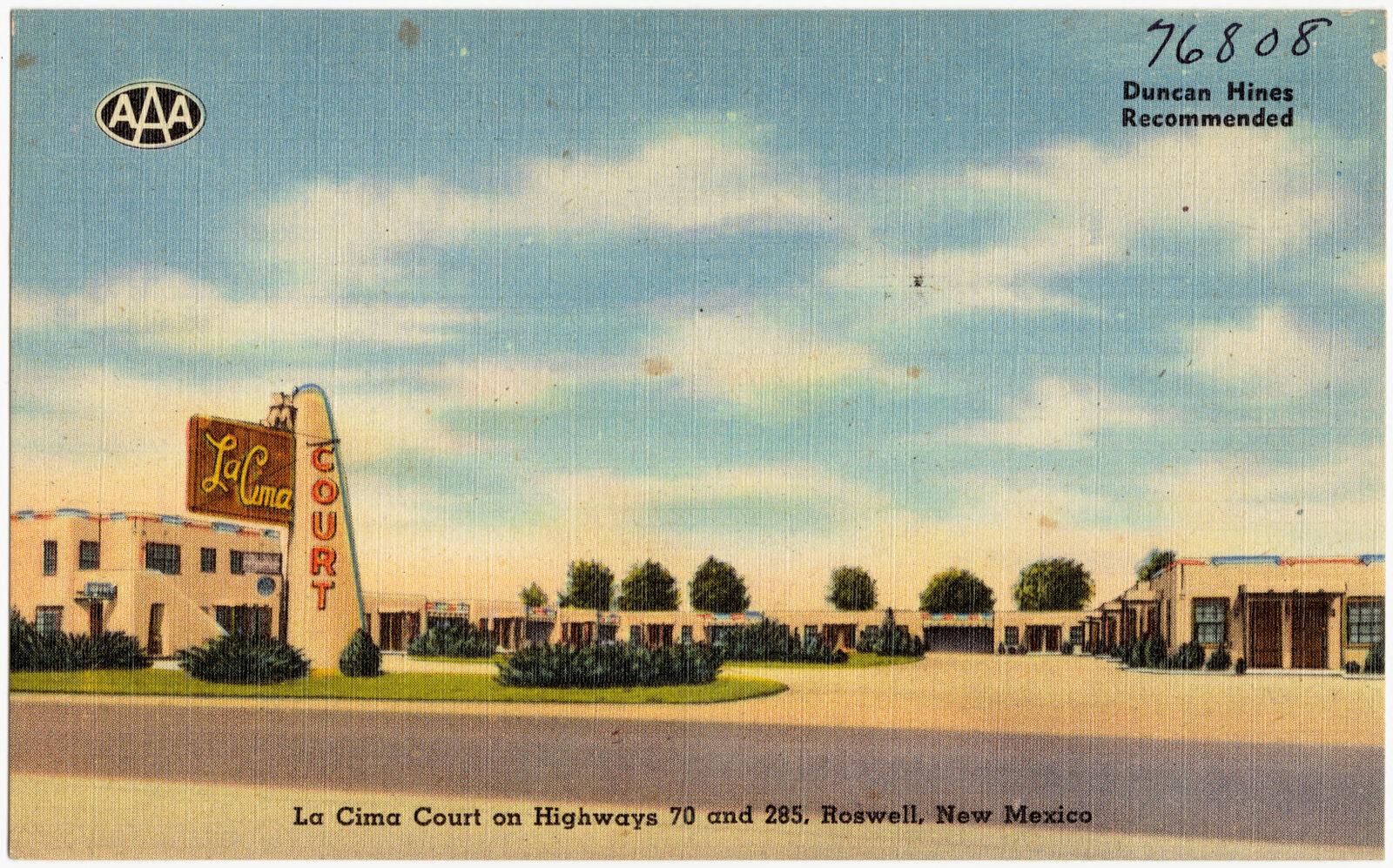 La Cima Court on Highways 70 and 285, Roswell, New Mexico, Boston Public Library - undated