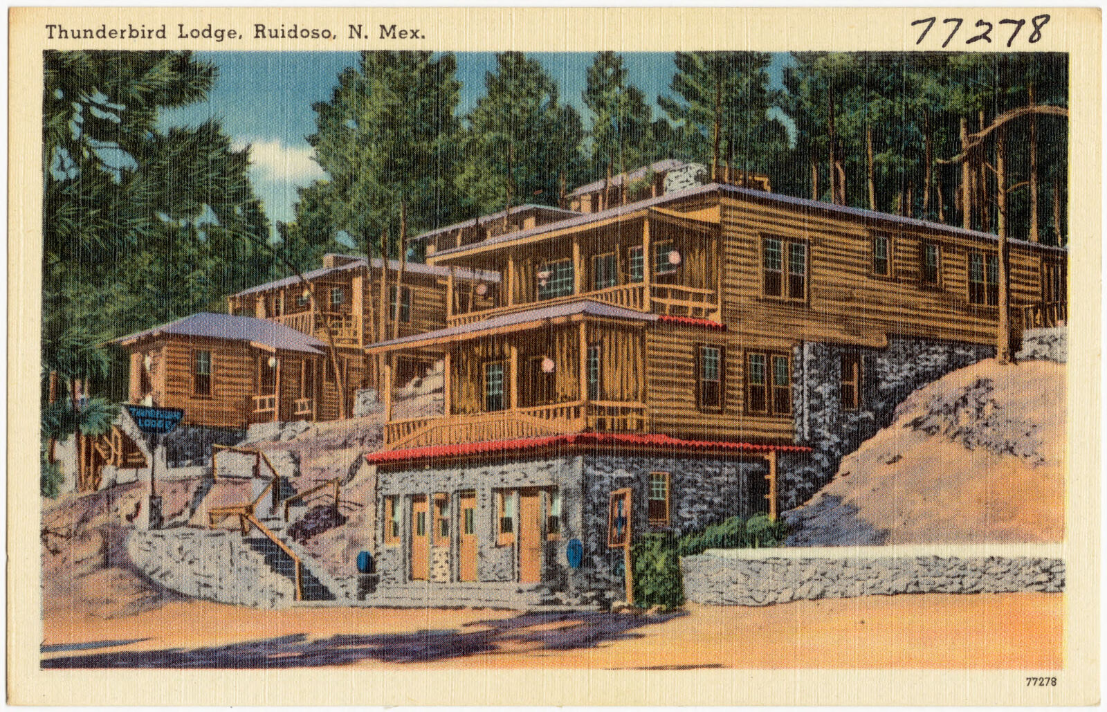 Thunderbird Lodge, Ruidoso, N. Mex., Boston Public Library - undated