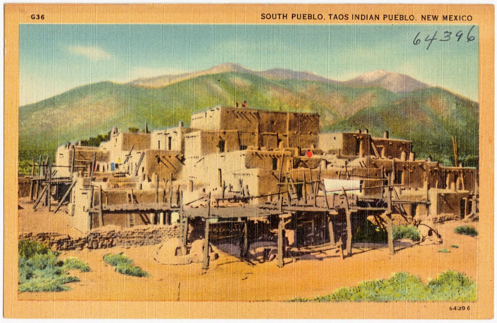South Pueblo, Taos Indian Pueblo. New Mexico, Boston Public Library - undated