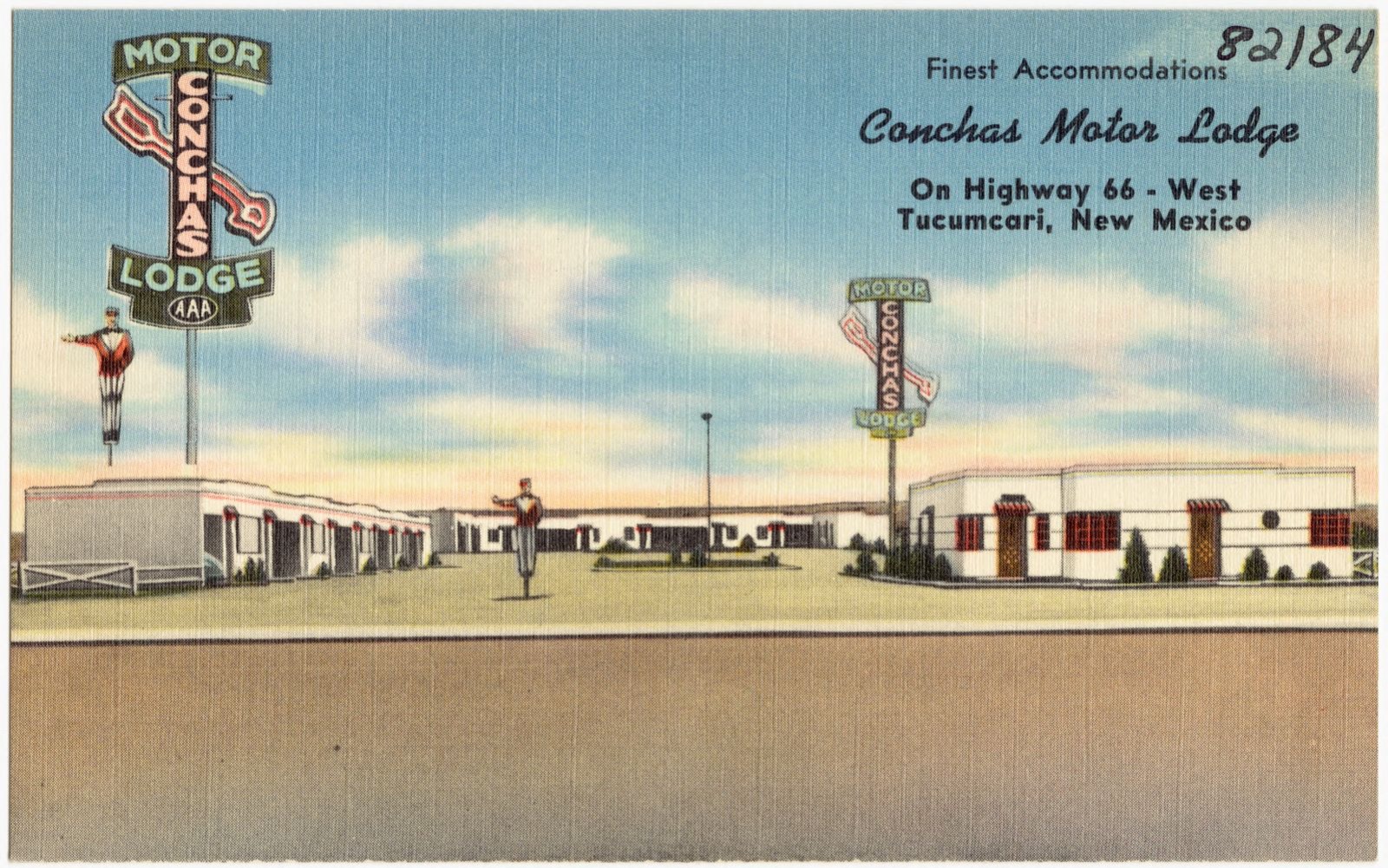 Conchas Motor Lodge, on Highway 66 - West, Tucumcari, New Mexico, Boston Public Library - undated