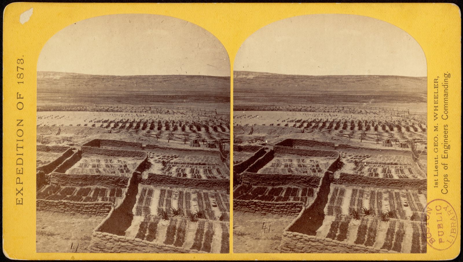 Gardens surrounding the Indian pueblo of Zuni, Boston Public Library - undated