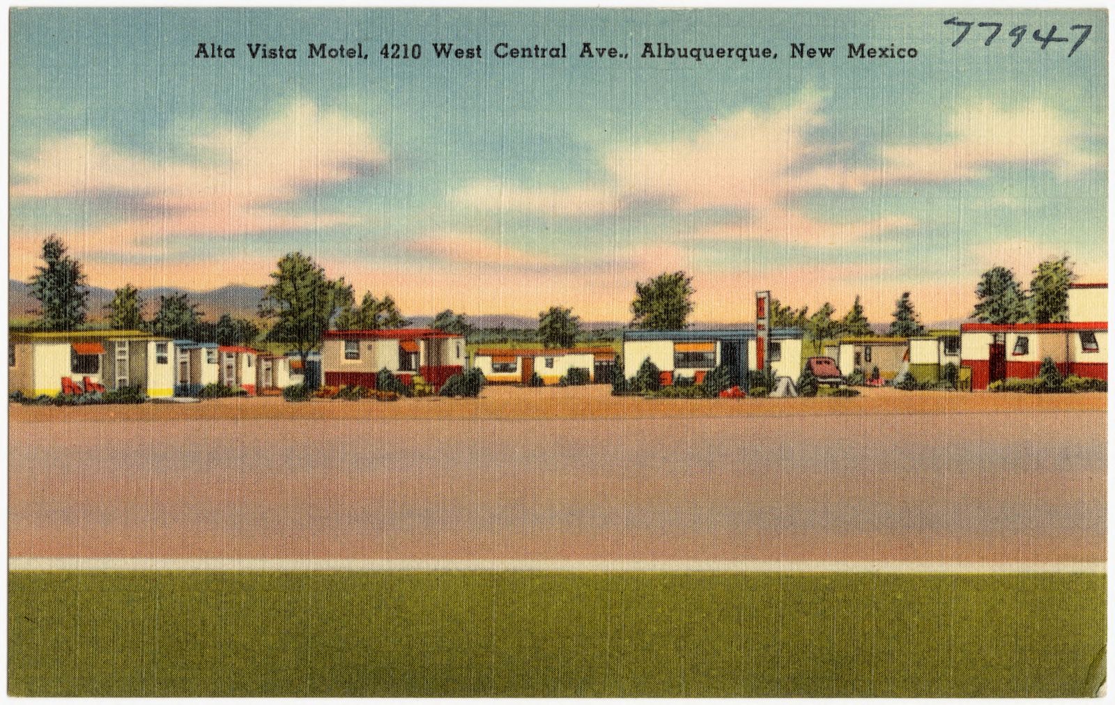 Alta Vista Motel, 4210 West Central Ave., Albuquerque, New Mexico, Boston Public Library - undated