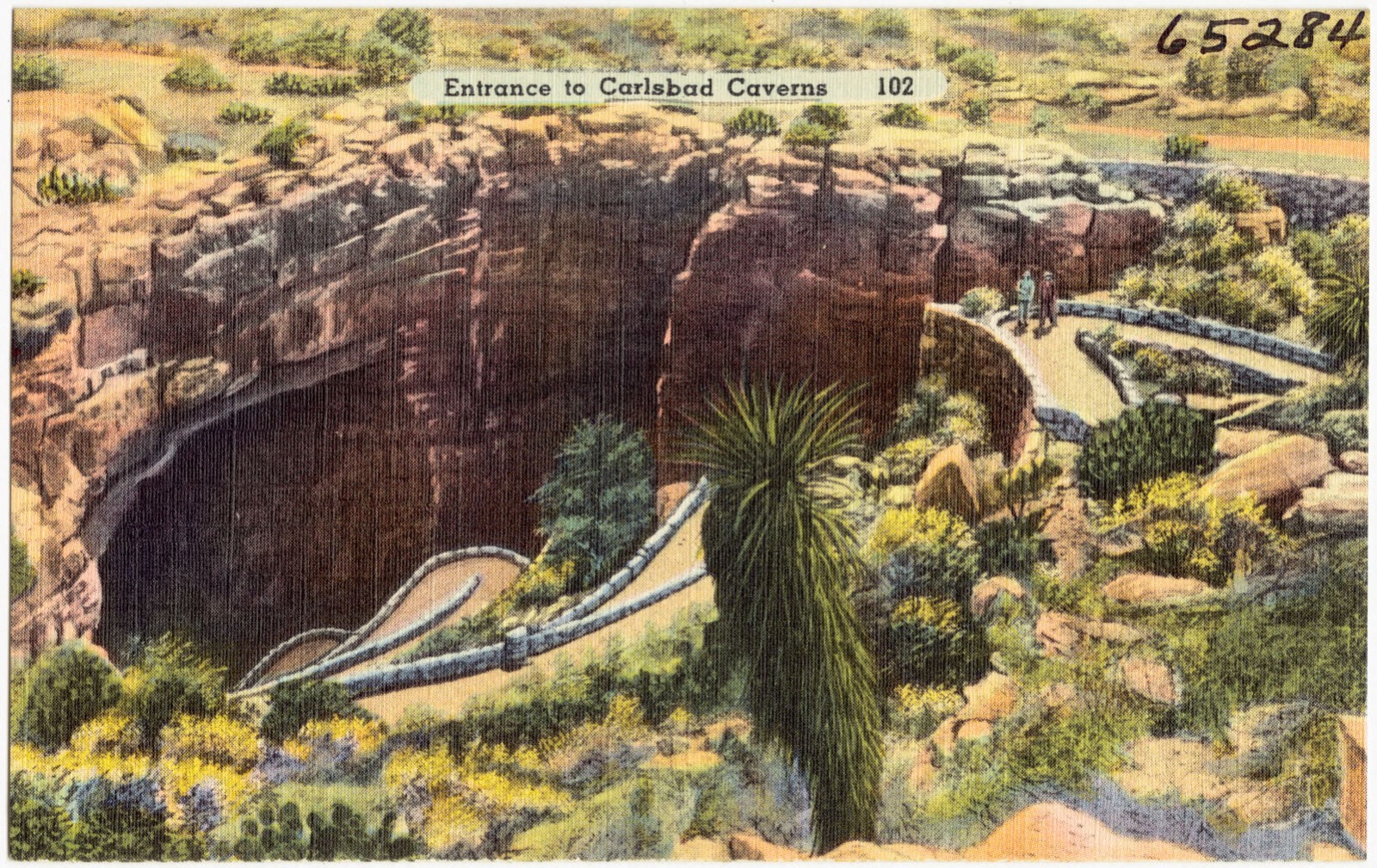 Entrance to Carlsbad Caverns, Boston Public Library - undated