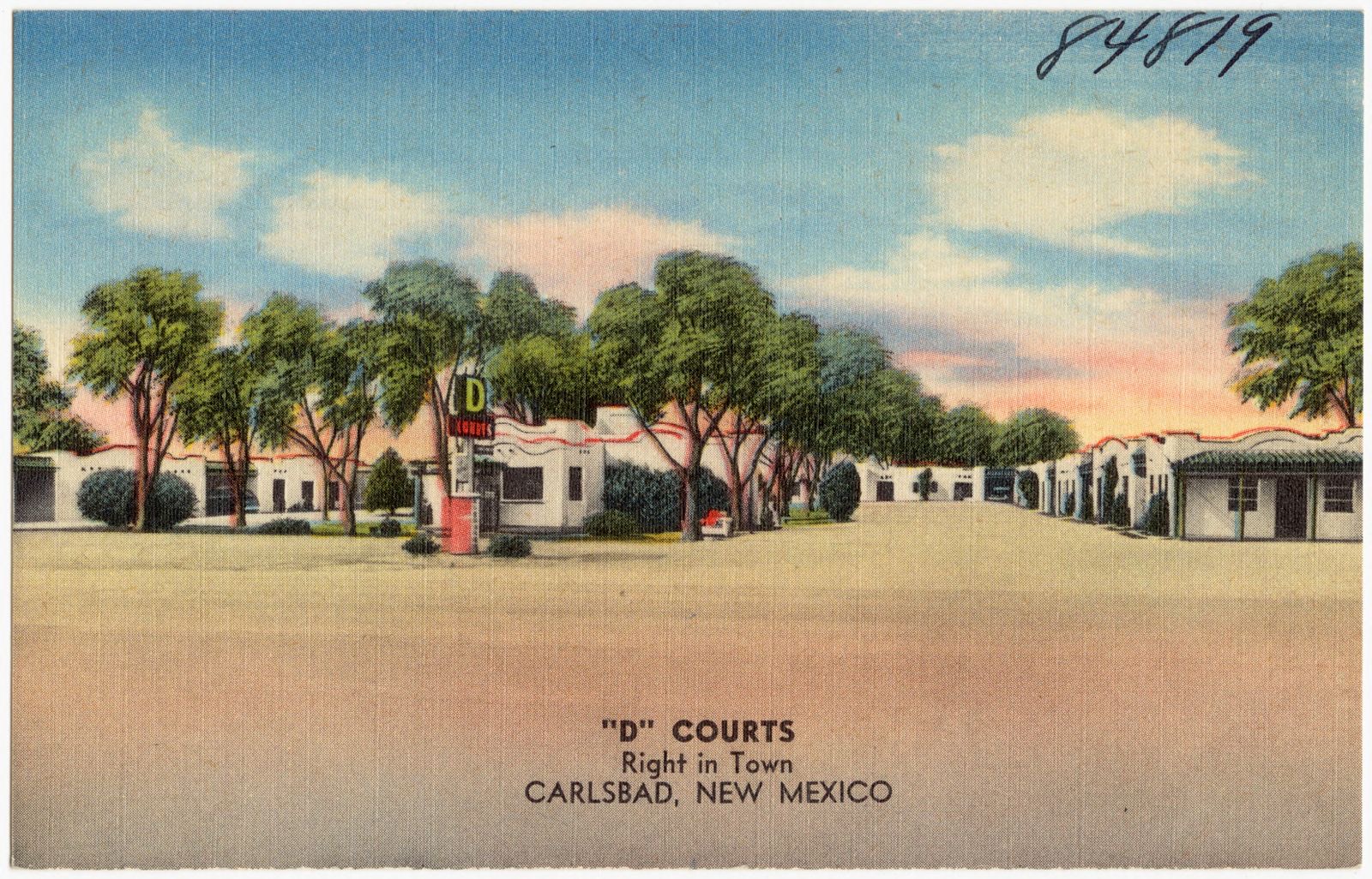 "D" Courts, right in town, Carlsbad, New Mexico, Boston Public Library - undated