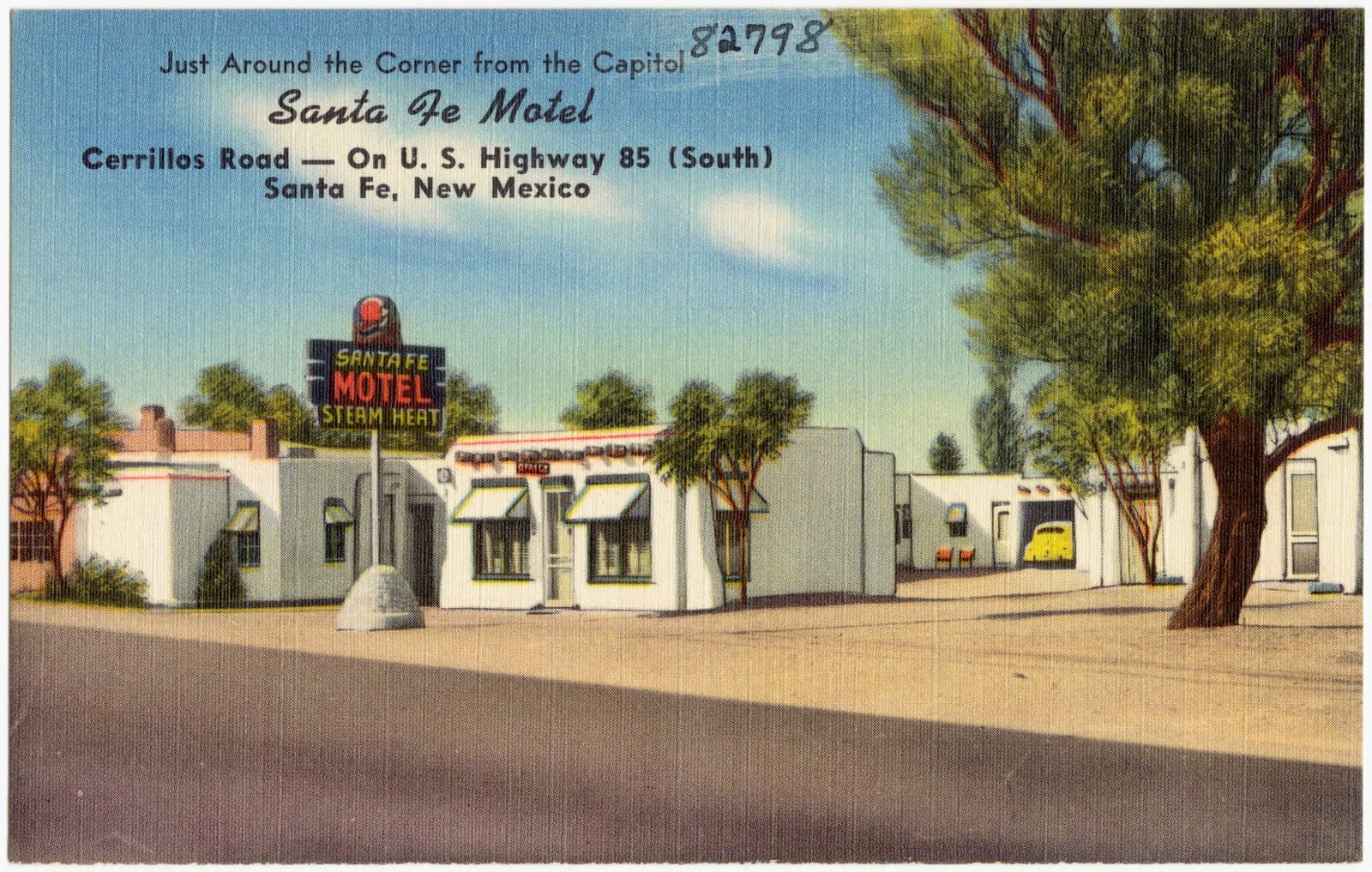 Santa Fe Motel, Cerrillos Road -- on U.S. Highway 85 (South), Santa Fe, New Mexico, Boston Public Library - undated