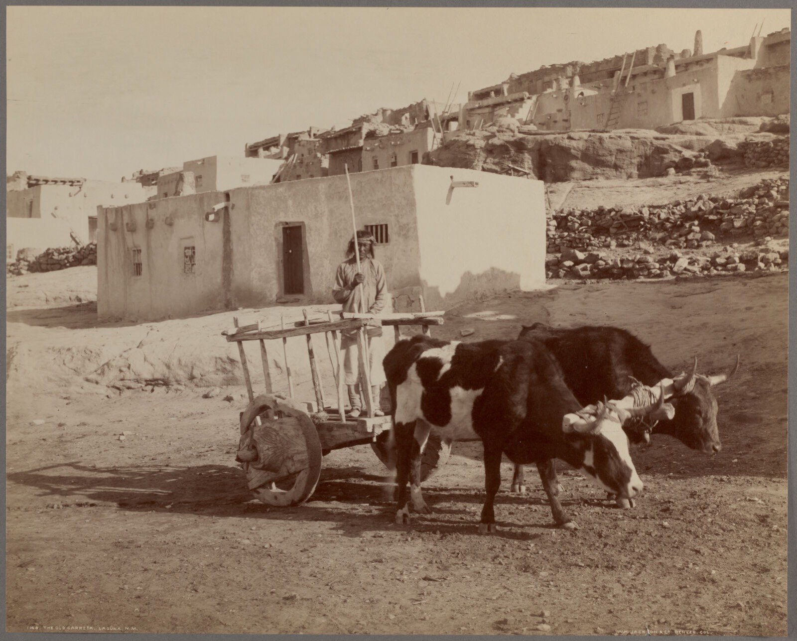 The old carreta, Laguna, N. M., Boston Public Library - undated