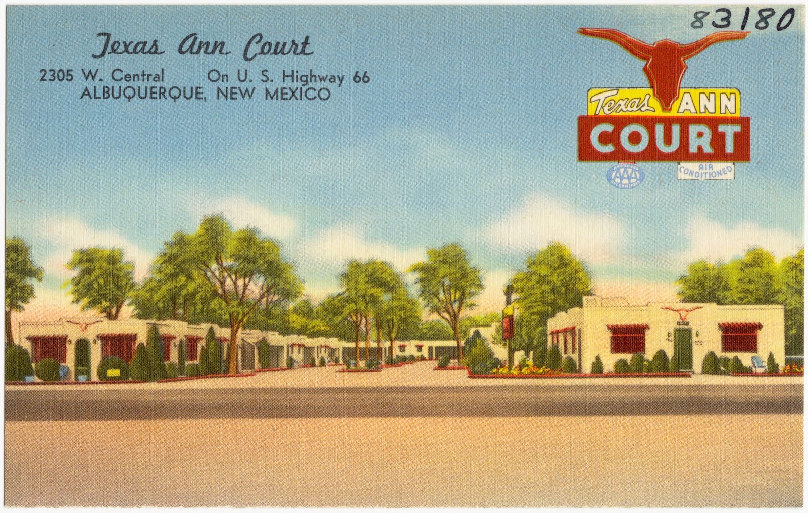 Texas Ann Court, 2305 W. Central, on Highway 66, Albuquerque, New Mexico, Boston Public Library - undated