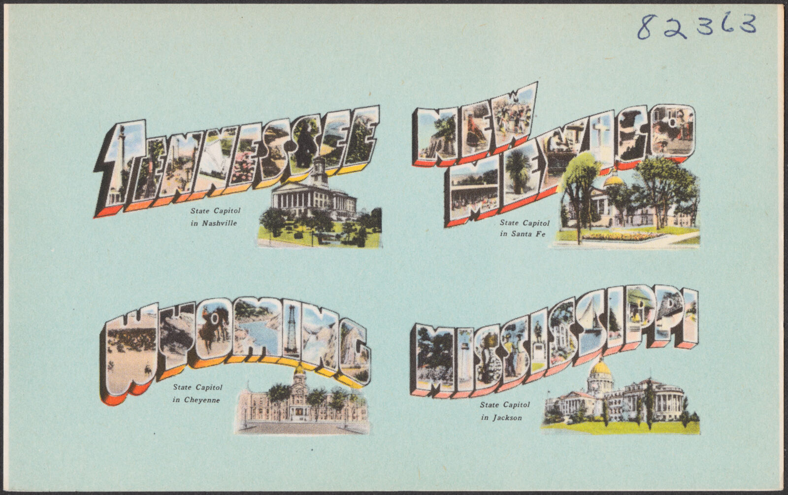 Tennessee. New Mexico. Wyoming. Mississippi, Boston Public Library - undated