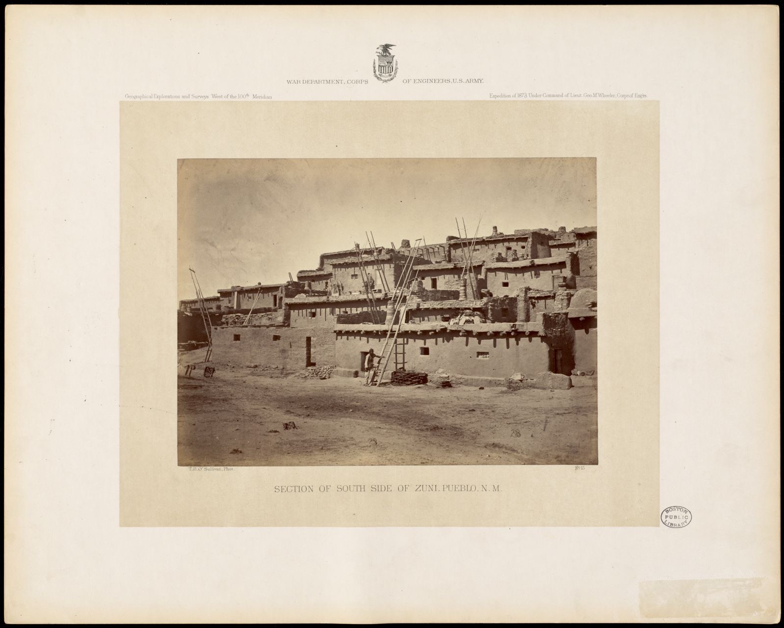 Section of south side of Zuni Pueblo, N.M., Boston Public Library - undated