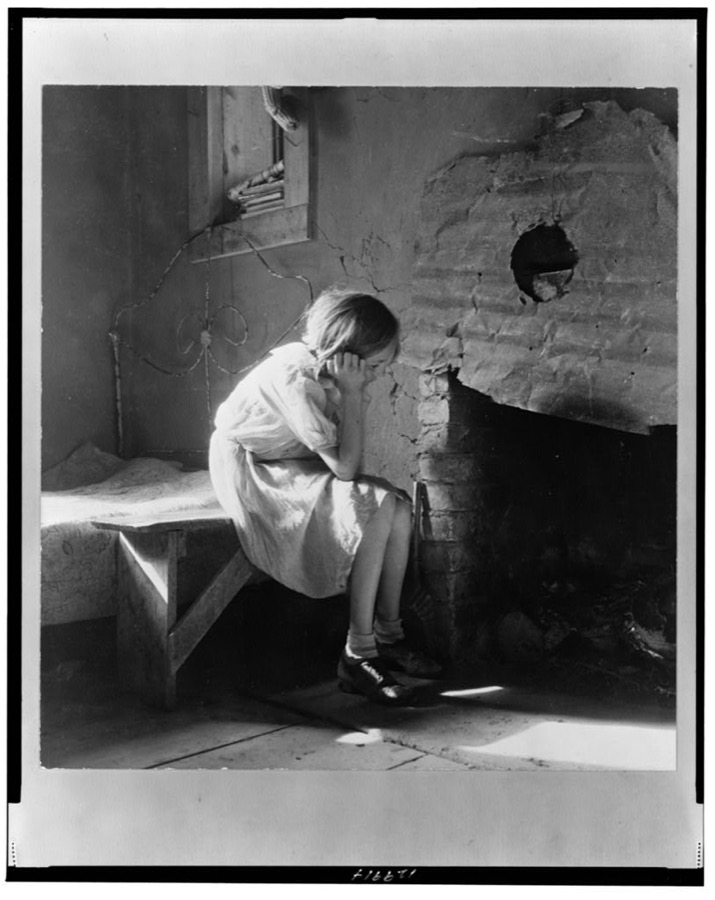 Resettled farm child from Taos Junction to Bosque Farms project. New Mexico