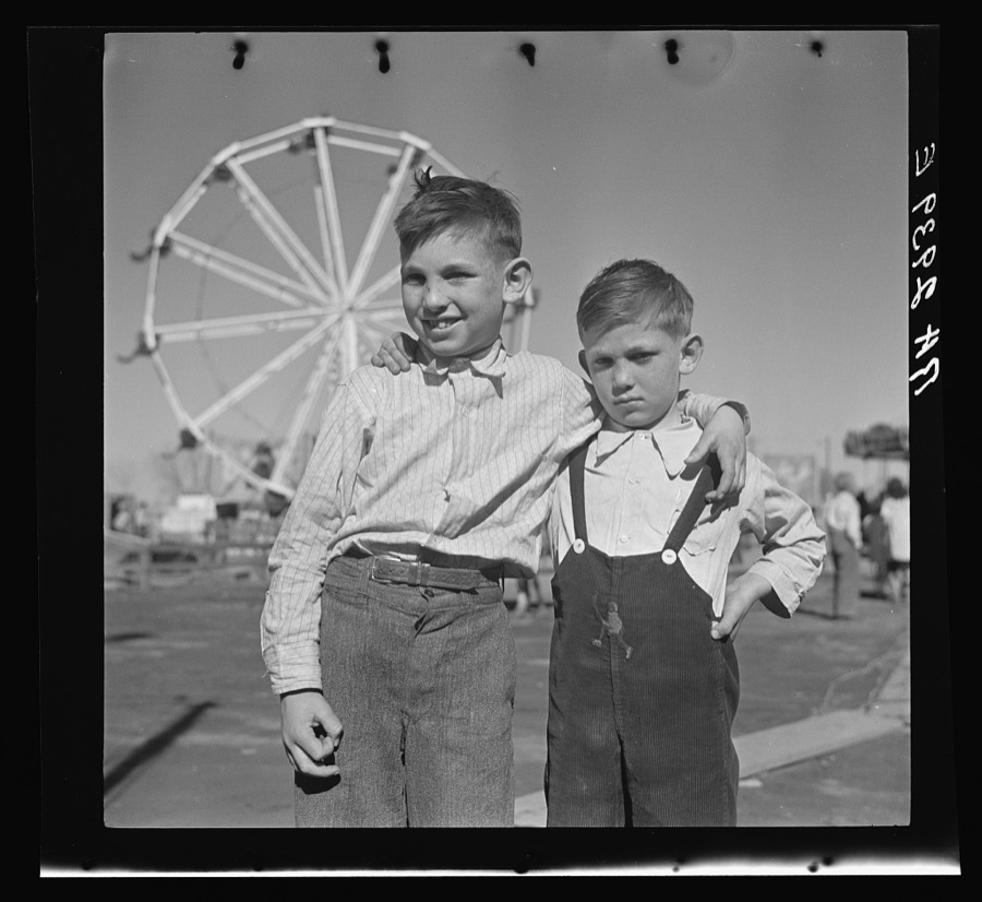 Farm boys of the Pecos Valley, New Mexico, at carnival in Roswell