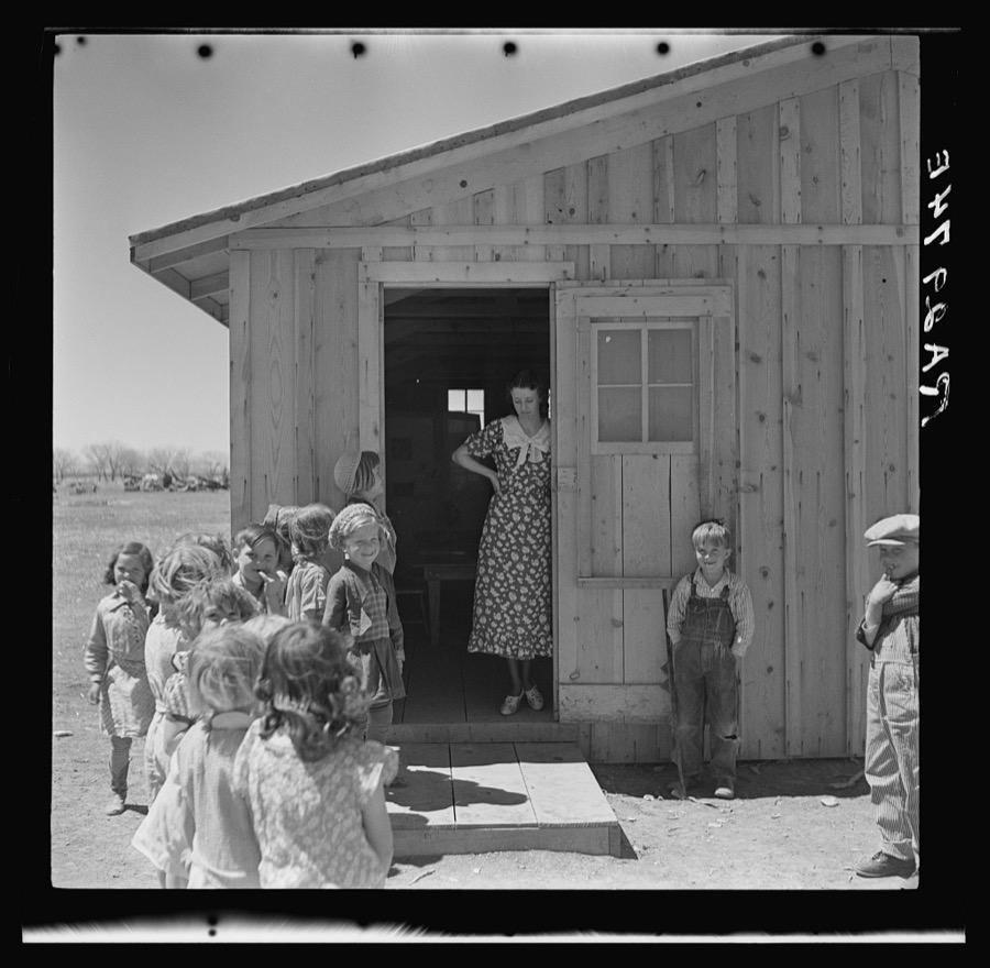 Temporary schoolhouse. Bosque Farms, New Mexico