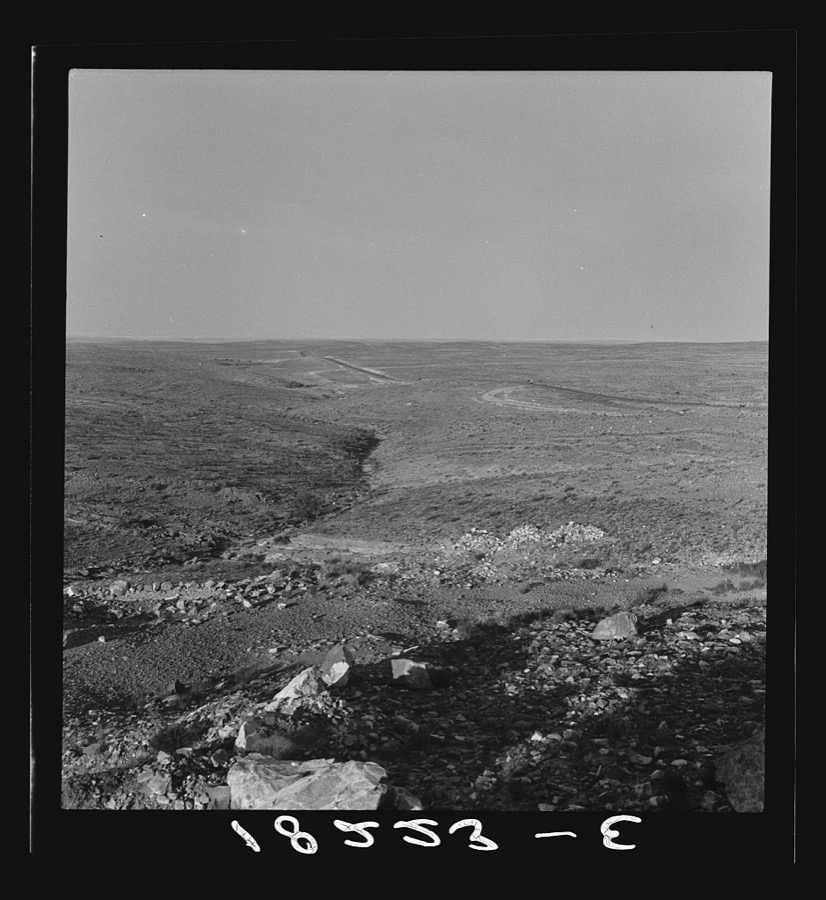 Desert and highway west of Roswell, New Mexico