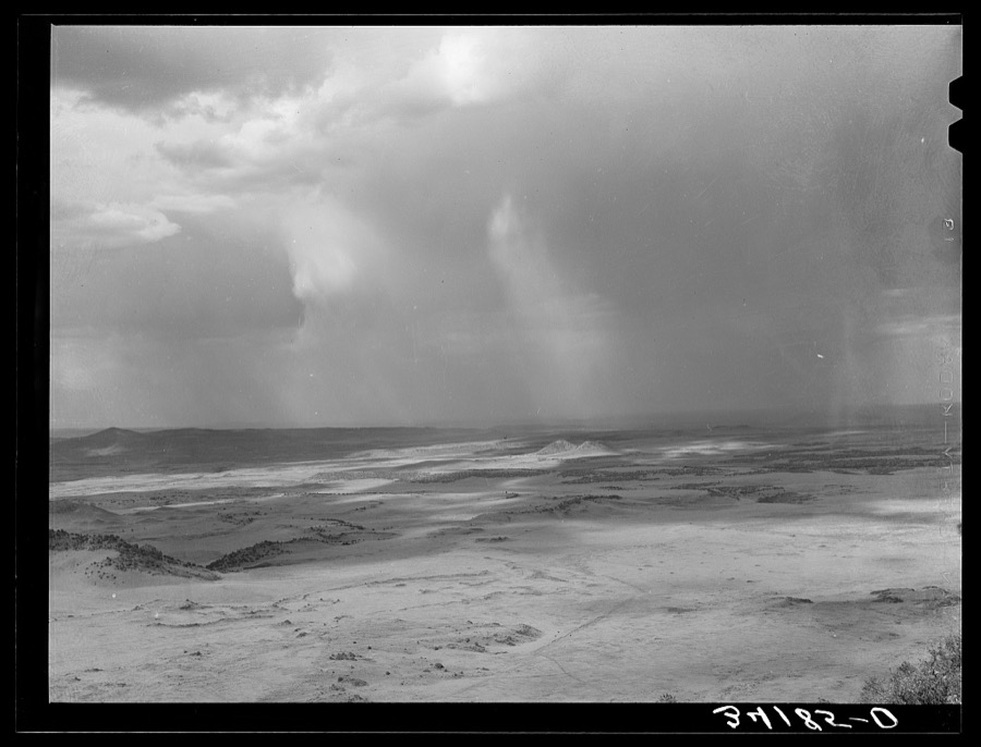 Rain over New Mexico. From Capulin National Monument, Capulin, New Mexico