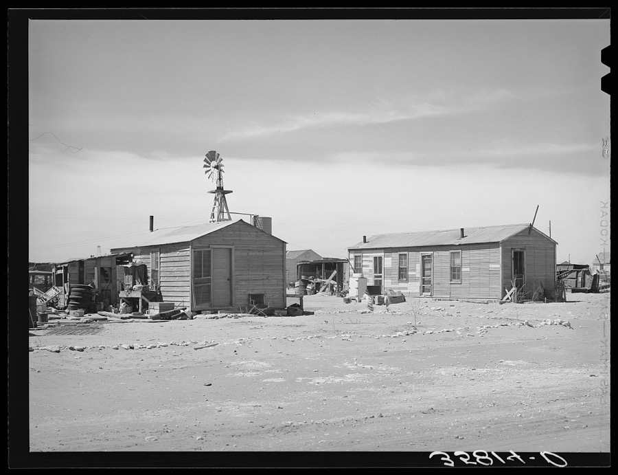 Houses of oil field workers in Hobbs, New Mexico