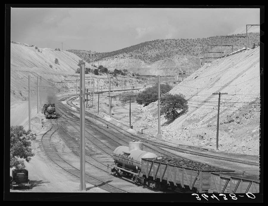 Railroad system at the copper mine at Santa Rita, New Mexico