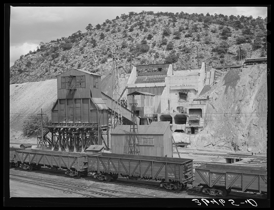 Ore loader at Santa Rita copper mine. New Mexico