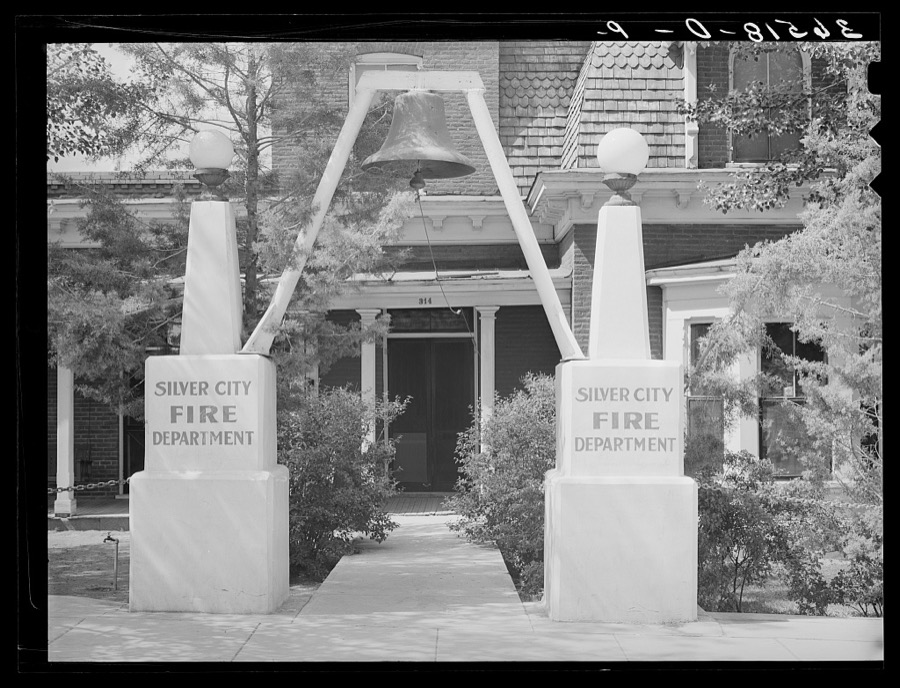 Entrance to Silver City Fire Department. Silver City, New Mexico