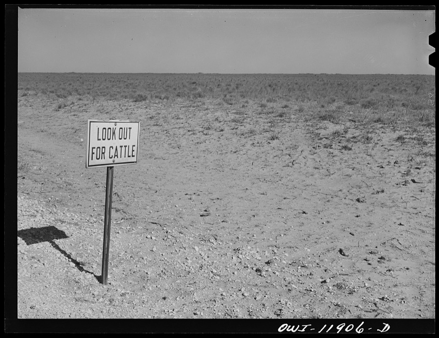 Roosevelt County, New Mexico. Highway sign