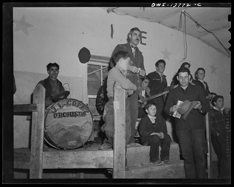 Penasco, New Mexico. A native band at a dance. J. L. Lopez Orchestra