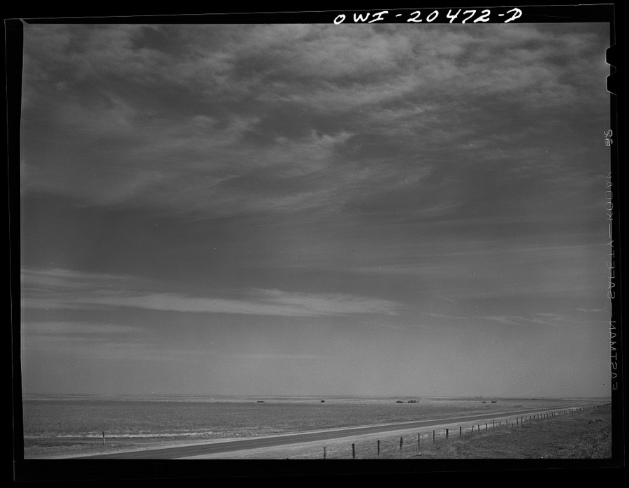 Fort Sumner (vicinity), New Mexico. Landscape along the Atchison, Topeka and Santa Fe Railroad in the Pecos River Valley enroute to Vaughn, New Mexico