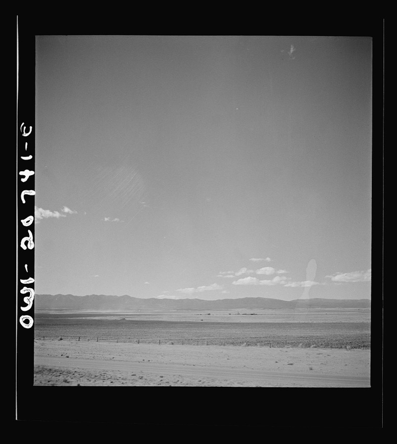 Mountainair, New Mexico. A cultivated field along the Atchison, Topeka and Santa Fe Railroad between Vaughn and Belen, New Mexico