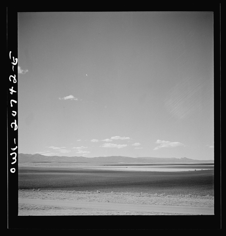 Mountainair, New Mexico. A cultivated field along the Atchison, Topeka and Santa Fe Railroad between Vaughn and Belen, New Mexico