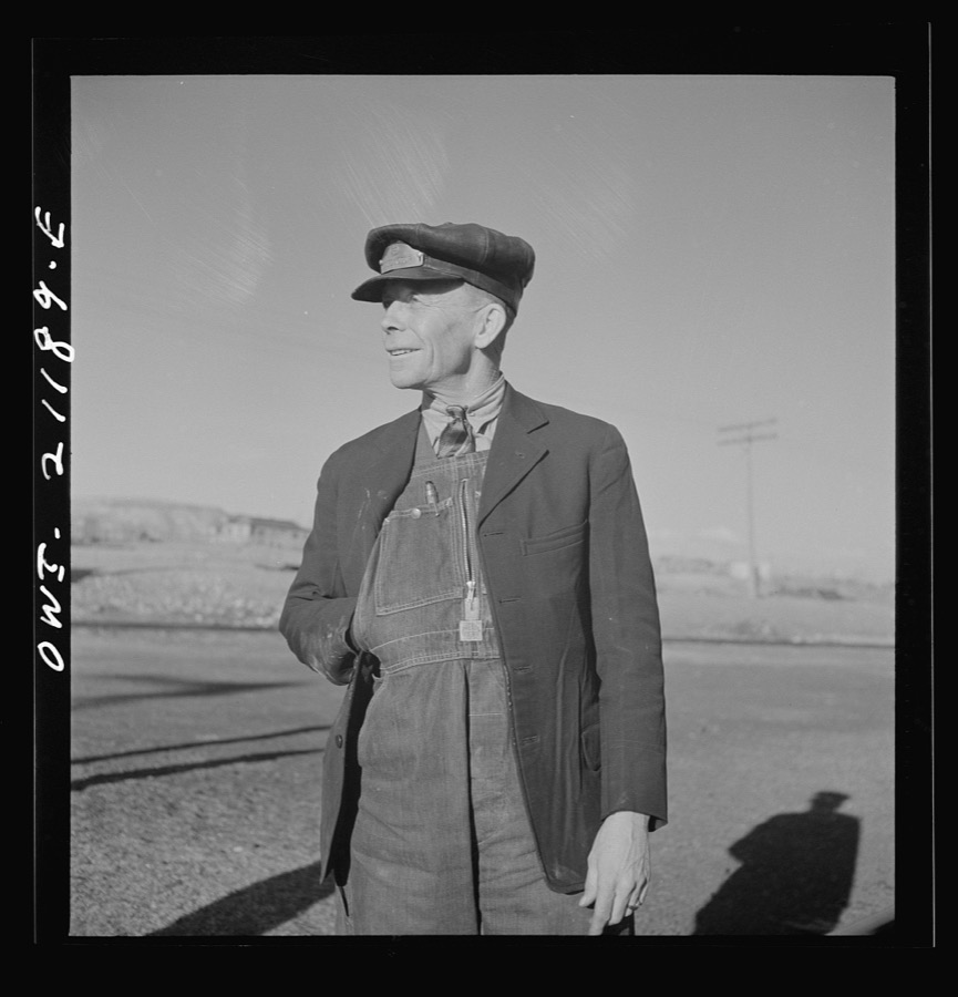 Thoreau, New Mexico. Conductor C.W. Tevis, with the Atchison, Topeka and Santa Fe Railroad for thirty-two years