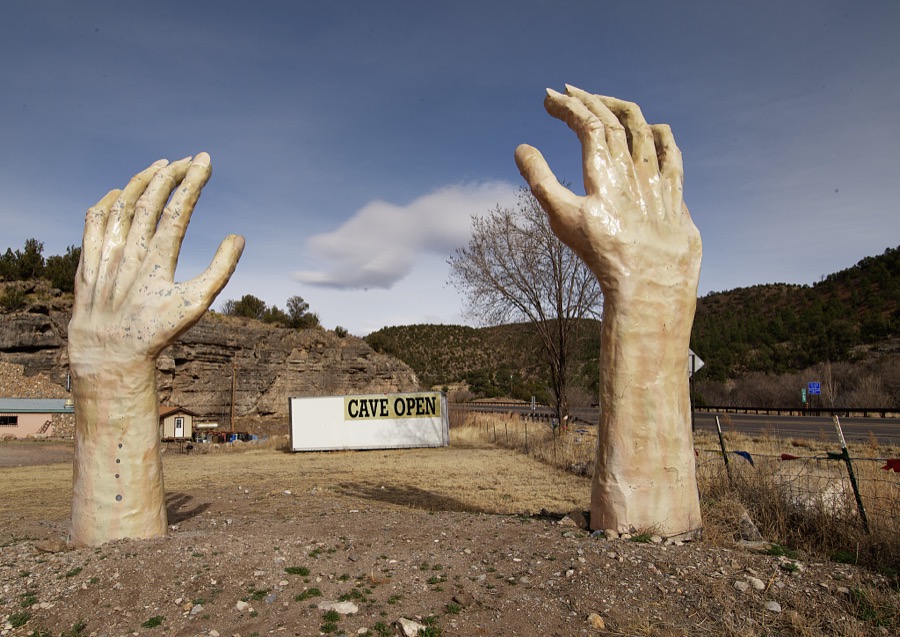 Few could miss this display outside Fox Cave (once said to be a hideout for the famous outlaw "Billy the Kid" Bonney) in Ruidoso, New Mexico