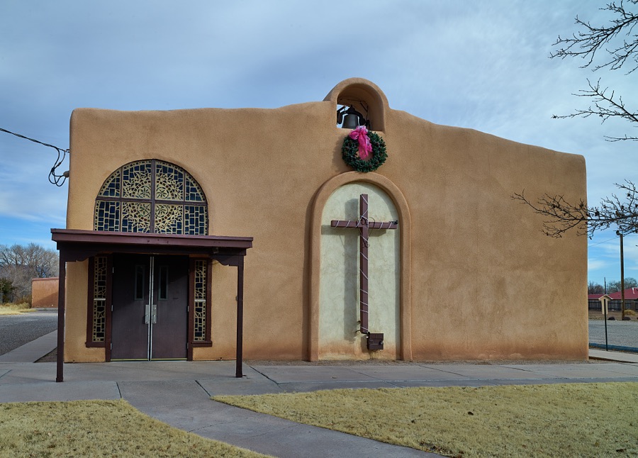 The small San Jose Mission Catholic Church in the northern reaches of Albuquerque, the largest city in the southwest U.S. state of New Mexico