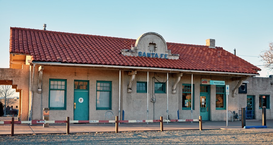 The old Santa Fe Railroad station in Santa Fe, the capital city of the southwest U.S. state of New Mexico, is now (as of 2021) the city's tourism office