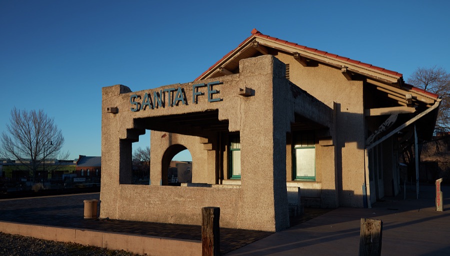 The old Santa Fe Railroad station in Santa Fe, the capital city of the southwest U.S. state of New Mexico, is now (as of 2021) the city's tourism office