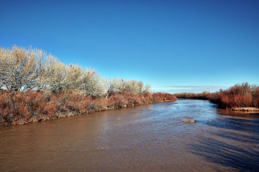 This is the same Rio Grande River that finds its way south from here, in central New Mexico, to eventually form a long portion of the border between the United States and Mexico