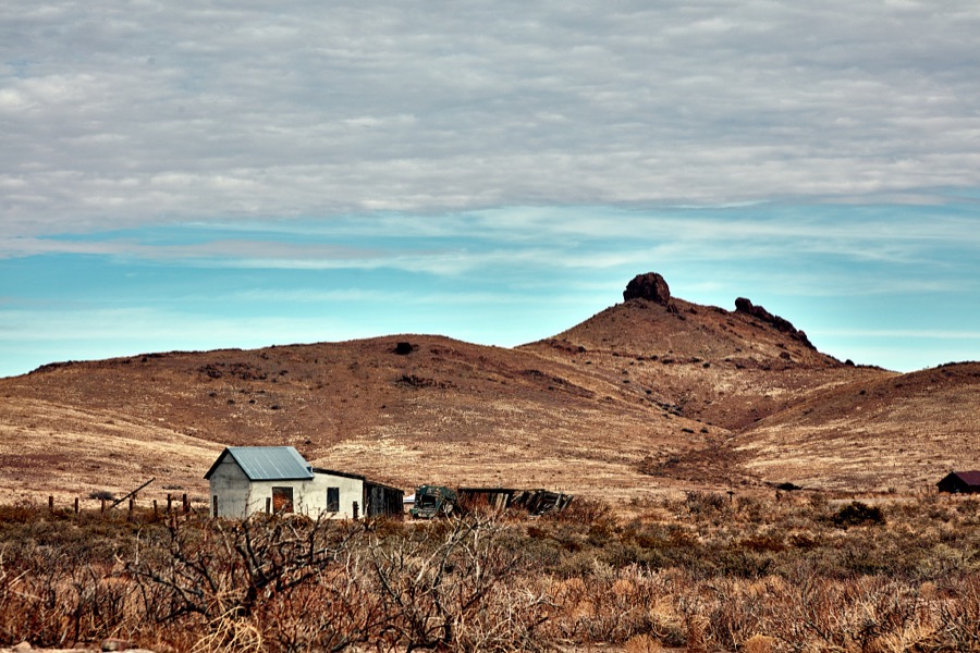 Scene at the Lake Valley Historic Site, now (as of 2021) mostly a ghost mining town in New Mexico