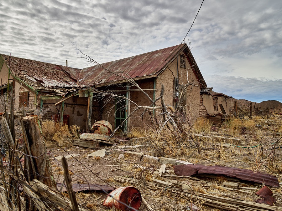 Scene at the Lake Valley Historic Site, now (as of 2021) mostly a ghost mining town in New Mexico