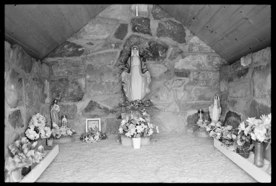 Roadside chapel and other scenes on the road, San Miguel County, New Mexico; Scenes in Clayton, New Mexico