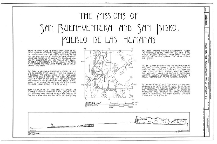 Missions of San Buenaventura & San Isidro, New Mexico Highway 14, Mountainair vicinity, Mountainair, Torrance County, NM